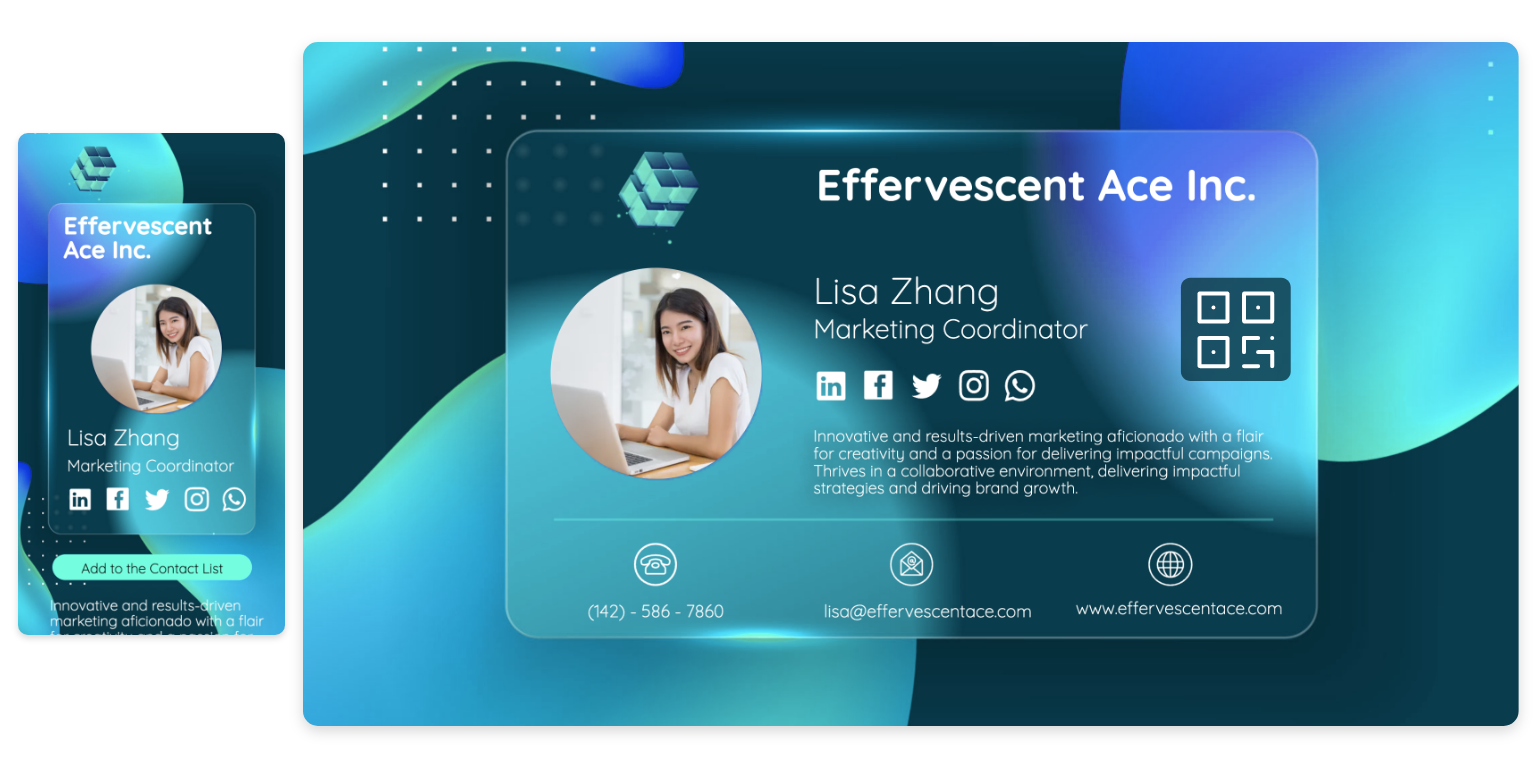 Cartes de visite Hero 1 exemplaire